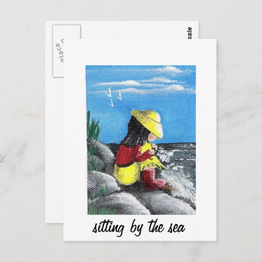 Vergadering door het Zee Briefkaart (Voorkant / Achterkant)