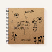 Vergadering Geïnspireerde Doodles Funny Girly - Ge Notitieboek (Voorkant)