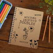Vergadering Geïnspireerde Doodles Kantoor Funny Pe Notitieboek