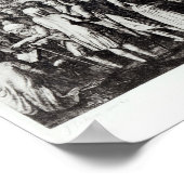 Vergadering in de woestijn, gegraveerd door L. Bel Poster (Hoek)