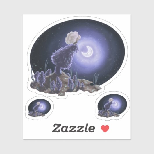 Vergadering in Moonlight Sticker (Vel)