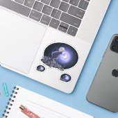 Vergadering in Moonlight Sticker (Laptop met iPhone)