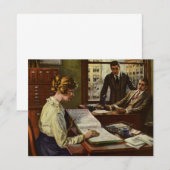 Vergadering met oude zakelijke sfeer, kantoor met  (Voorkant / Achterkant)