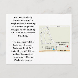 Vergadering nabuurschap uitnodiging briefkaart
