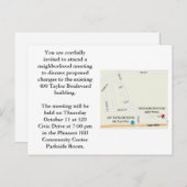 Vergadering nabuurschap uitnodiging briefkaart (Voorkant / Achterkant)