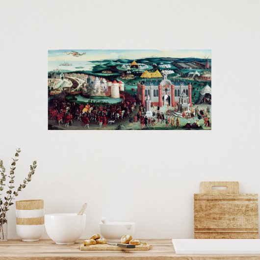 Vergadering op het gebied van de kool van goud poster (Keuken)