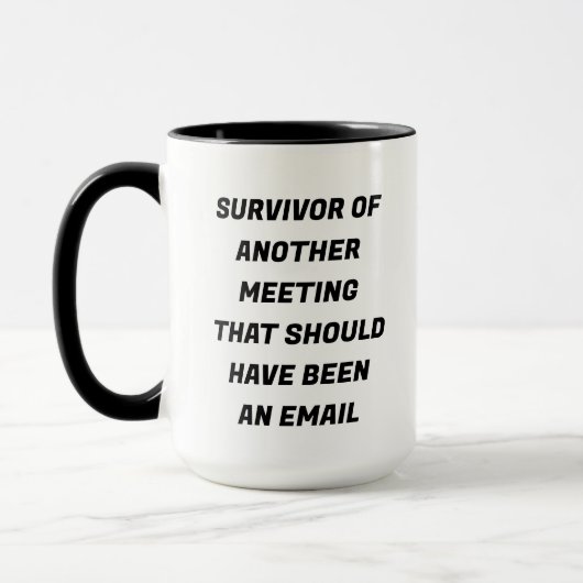 Vergadering Survivor Funny Mug Mok (Links)