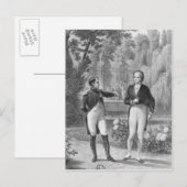 Vergadering tussen Napoleon I en Benjamin Briefkaart (Voorkant / Achterkant)
