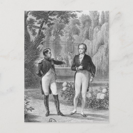 Vergadering tussen Napoleon I en Benjamin Briefkaart (Voorkant)