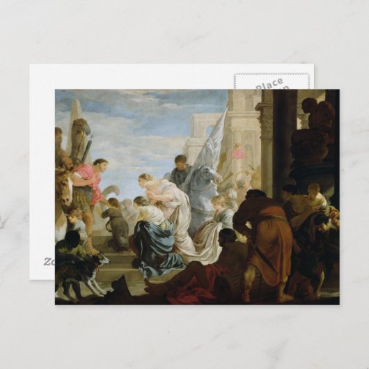 Vergadering van Anthony en Cleopatra, c.1645 Briefkaart (Voorkant / Achterkant)