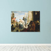 Vergadering van Anthony en Cleopatra, c.1645 Canvas Afdruk (Insitu (Houten vloer))