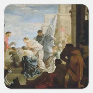 Vergadering van Anthony en Cleopatra, c.1645 Vierkante Sticker