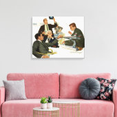  vergadering van bedrijfsleiders, leidinggevenden  canvas afdruk (Insitu (Woonkamer))