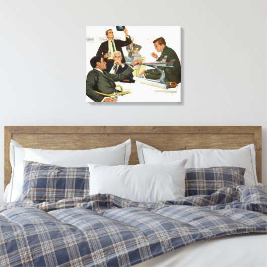  vergadering van bedrijfsleiders, leidinggevenden  canvas afdruk (Insitu (Slaapkamer))