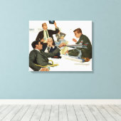  vergadering van bedrijfsleiders, leidinggevenden  canvas afdruk (Insitu (Houten vloer))