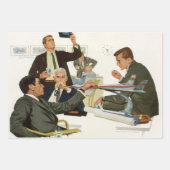  vergadering van bedrijfsleiders, leidinggevenden  inpakpapier vel (Voorkant 2)