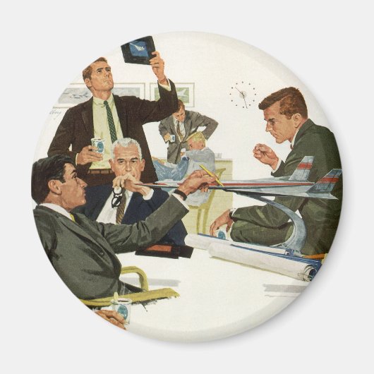  vergadering van bedrijfsleiders, leidinggevenden  magneet (Voorkant)