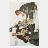 vergadering van bedrijfsleiders, leidinggevenden theedoek (Verticaal)