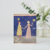 Vergadering van Dante en Beatrice Briefkaart (Staand voorkant)