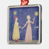 Vergadering van Dante en Beatrice Metalen Ornament (Links)