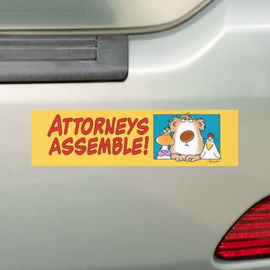 VERGADERING VAN DE ATTORNEYS! Sandra Boynton Bumpersticker (Op auto)