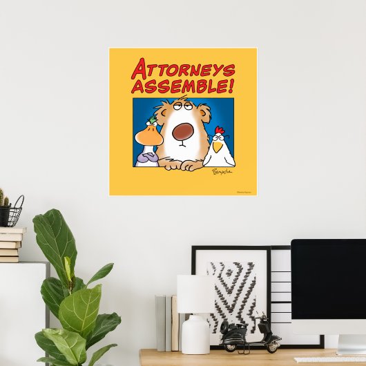 VERGADERING VAN DE ATTORNEYS! Sandra Boynton Poster (Thuiskantoor)