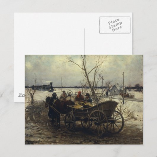 Vergadering van de trein briefkaart (Voorkant / Achterkant)