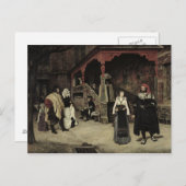 Vergadering van Faust en Marguerite, 1860 Briefkaart (Voorkant / Achterkant)