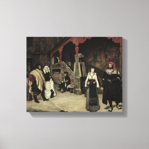 Vergadering van Faust en Marguerite, 1860 Canvas Afdruk