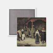 Vergadering van Faust en Marguerite, 1860 Magneet (Voorkant / Achterkant)