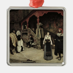 Vergadering van Faust en Marguerite, 1860 Metalen Ornament