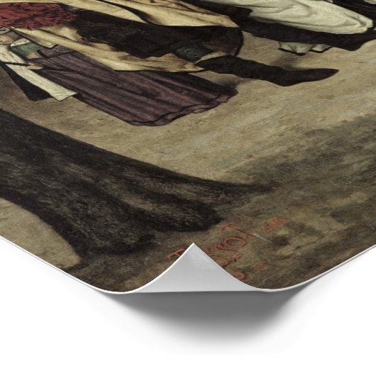 Vergadering van Faust en Marguerite, 1860 Poster (Hoek)