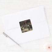 Vergadering van Faust en Marguerite, 1860 Vierkante Sticker (Envelop)