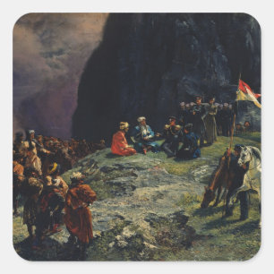 Vergadering van Gen.-Kluke von Klugenau & Imam Vierkante Sticker