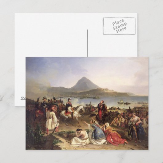 Vergadering van generaal Nicolas Joseph Maison Briefkaart (Voorkant / Achterkant)