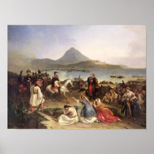 Vergadering van generaal Nicolas Joseph Maison Poster