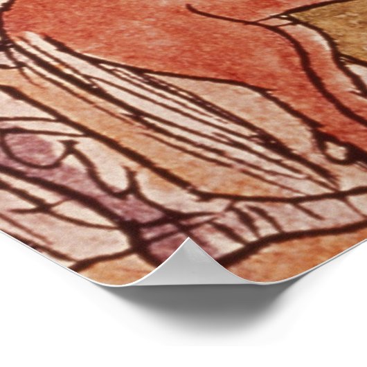 Vergadering van Hernando Cortes en Montezuma Poster (Hoek)