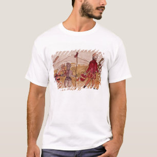 Vergadering van Hernando Cortes en Montezuma T-shirt