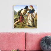 Vergadering van Jacob en Rachel, 1853 Canvas Afdruk (Insitu (Woonkamer))