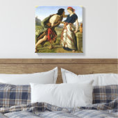 Vergadering van Jacob en Rachel, 1853 Canvas Afdruk (Insitu (Slaapkamer))