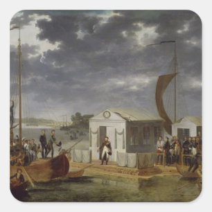 Vergadering van Napoleon Bonaparte Vierkante Sticker