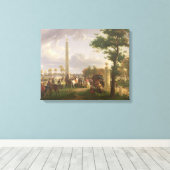 Vergadering van Napoleon I en Paus Canvas Afdruk (Insitu (Houten vloer))