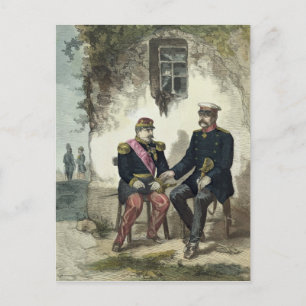 Vergadering van Otto von Bismarck en Napoleon Briefkaart