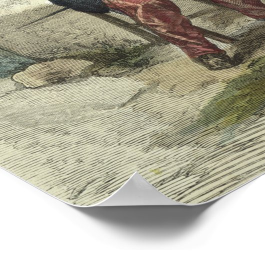 Vergadering van Otto von Bismarck en Napoleon Poster (Hoek)