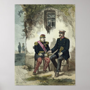 Vergadering van Otto von Bismarck en Napoleon Poster
