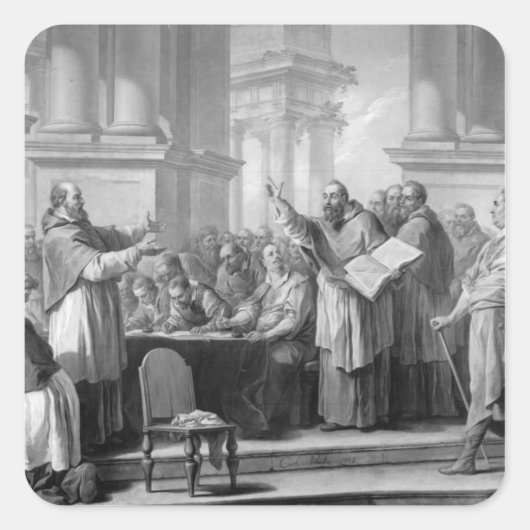 Vergadering van Sint Augustinus en de Donatisten Vierkante Sticker (Voorkant)