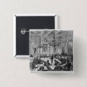 Vergaderingen van de leden van de Commune Vierkante Button 5,1 Cm (Voorkant /achterkant)
