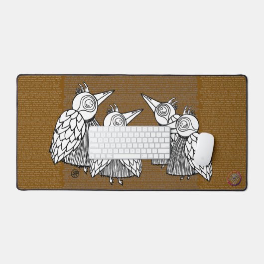 Vergaderingen van de vogels bureaumat (Keyboard & Muis)