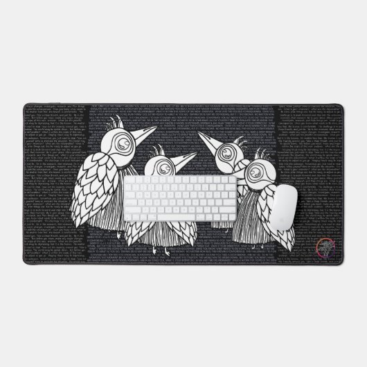 Vergaderingen van de vogels bureaumat (Keyboard & Muis)
