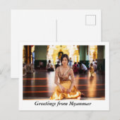 VERGADERINGEN VAN MYANMAR BRIEFKAART (Voorkant / Achterkant)